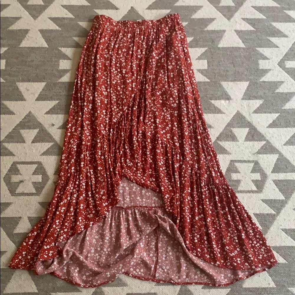 NWOT High low midi skirt